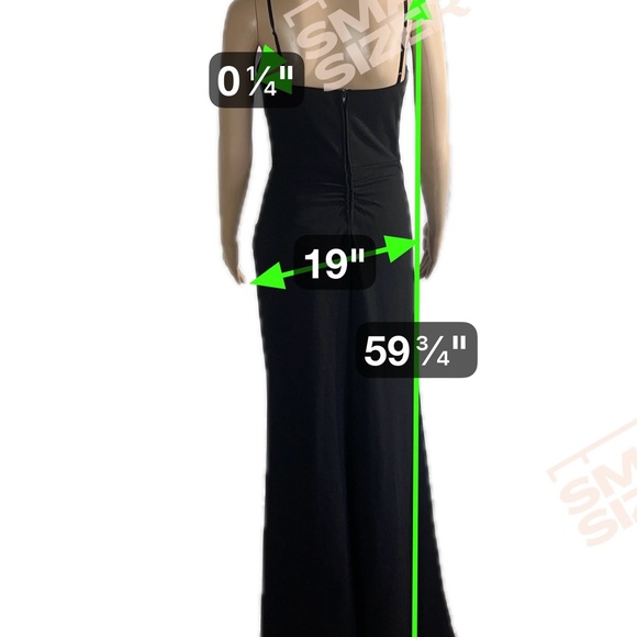 Windsor Black Dress with Sheer Accents, Evening gown, Sweetheart neckline SZ S - Picture 15 of 16